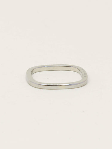 Bague 49 DINH VAN Alliance carrée or blanc 58 Facettes 1206.1