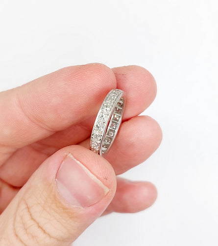 Alliance américaine Art Déco Platine et 0,66 carats de diamants 58 Facettes A06233