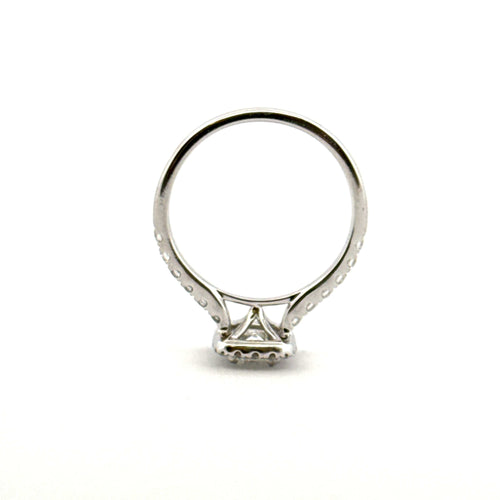 Bague 54 Bague Solitaire diamant taille émeraude 0.72ct 58 Facettes