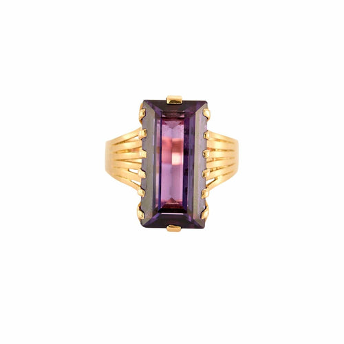 Bague Bague or jaune saphir teal 58 Facettes LP1047