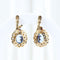 Boucles d'oreilles Boucles d'oreilles vintage ornées de diamants taille brillant et de spinelles 58 Facettes J00003070