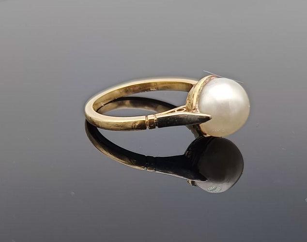 Bague 51 Bague début XXème or et perle 58 Facettes