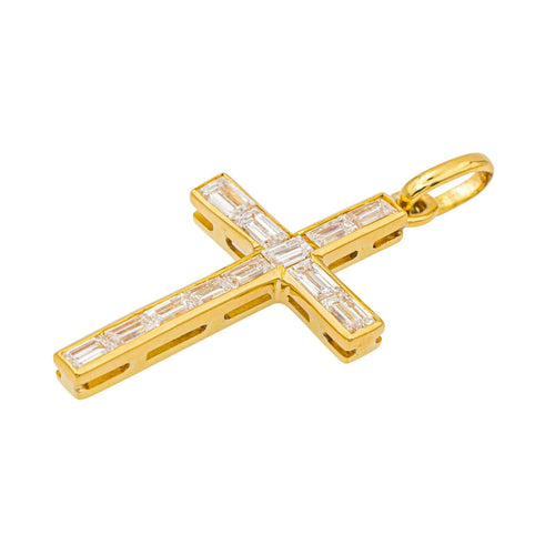 Pendentif Pendentif Croix Or jaune Diamant 58 Facettes 4268399RV