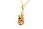 Pendentif Pendentif contemporain or jaune, pierres multiples et diamants (+-0.29ct) 58 Facettes 22832