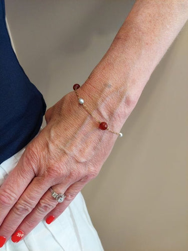 Bracelet Bracelet perles et cornalines 58 Facettes 088601