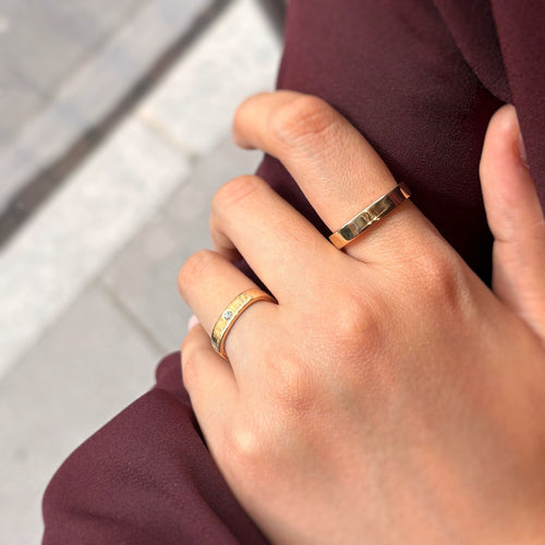 Bague 60 Alliance La Carrée Or jaune - DINH VAN 58 Facettes 250045SP