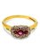 Bague 58 Bague or jaune rubis 0,25 ct et diamants 0,25 ct 58 Facettes