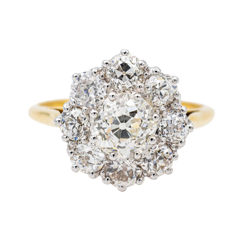 Bague 54.5 Bague Marguerite Or jaune, Platine Diamant 58 Facettes 3672191CN