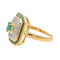 Bague 54 Bague Or jaune, Or blanc Emeraude, Diamant 58 Facettes 4098655RV