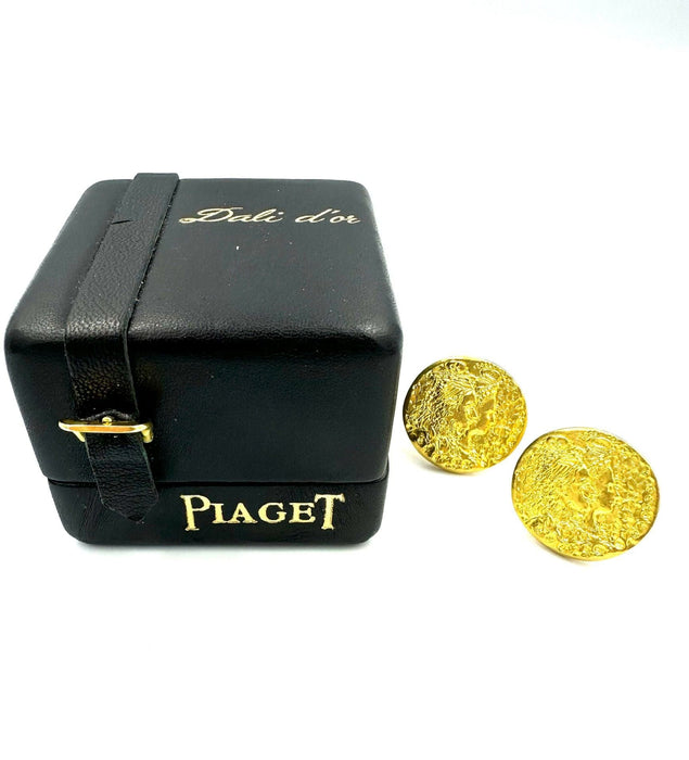 Boutons de manchette PIAGET/DALI. Boutons de manchettes Vintage en or jaune 58 Facettes