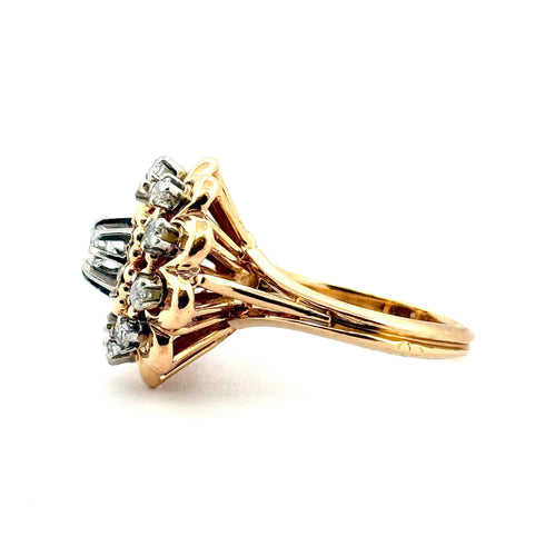 Yüzük 54 Eski altın ve elmas yüzük 58 Facettes