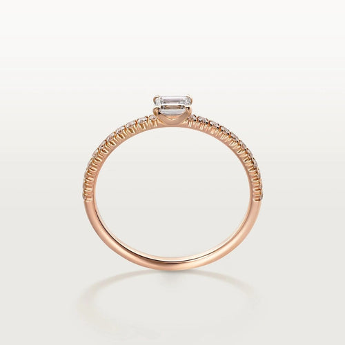 Bague 53 CARTIER - Bague étincelle en or rose et diamant 58 Facettes CARTIER-ETC-1546