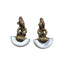 Boucles d'oreilles Boucles d'oreilles en nacre et saphir, montées sur or 18 carats 58 Facettes PE185