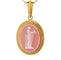 Pendentif Pendentif porte-photo en or jaune serti d'un camée en Agate 58 Facettes