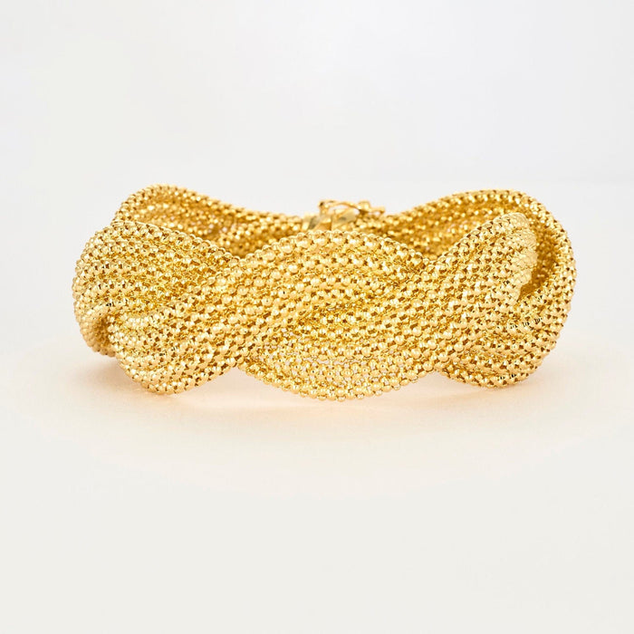 Bracelet Bracelet tressé or jaune 58 Facettes LP799