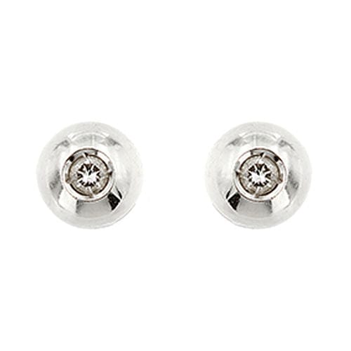 Boucles d'oreilles Boucles d'oreilles à tige en or blanc avec diamants 58 Facettes 37342