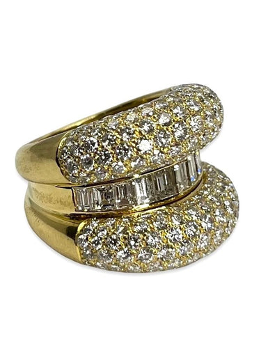 Bague 52 Bague or jaune et diamants 5 ct 58 Facettes 73401