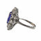Bague 51 Bague au design contemporain en or 18 carats sertie de diamants et de tanzanite 58 Facettes Q277B