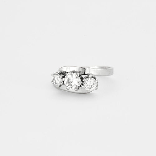 Bague 54 Bague or gris trois diamants 58 Facettes GU19