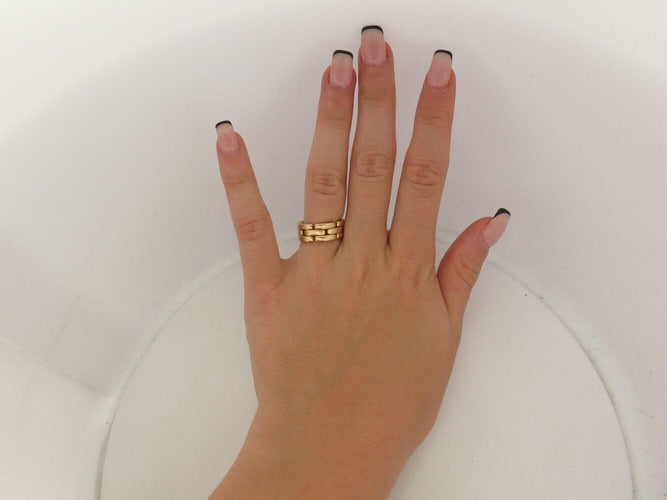 Bague 53 bague CARTIER panthere maillons t53 en or jaune 18k 9.8 gr  link 58 Facettes 270225