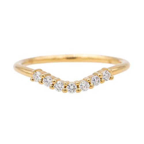 Bague 53 Bague Demi alliance Or jaune Diamant 58 Facettes 4098641RV