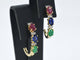 Boucles d'oreilles Boucles d'oreilles en or avec pierres précieuses multicolores et diamants 58 Facettes 2276