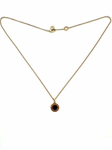 Collier BVLGARI. Collection « BVLGARI-BVLGARI », Collier or rose et onyx 58 Facettes