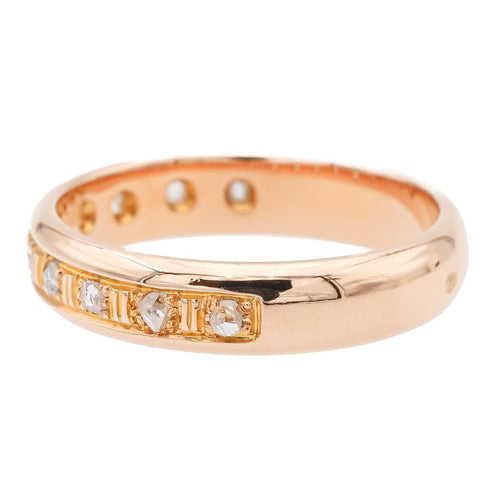 55 Bague Demi alliance Or rose Diamant 58 Facettes 1653928CN