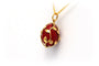Pendentif Pendentif contemporain en or jaune serti d'un jaspe sanguin 58 Facettes B200