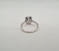 Bague 53 Bague or blanc sertie de diamants baguettes et diamants ronds 58 Facettes