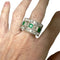 Bague 51.5 BAGUE EN OR 18 KT AVEC DIAMANTS ET ÉMERAUDES, DESIGN RÉTRO DES ANNÉES 1950 58 Facettes Q218B