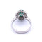 Bague 56 BAGUE EN OR BLANC 18 KT avec émeraude de 1,80 ct et diamants 58 Facettes