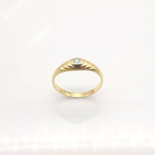 Bague 51 Bague solitaire Or jaune et Diamant 58 Facettes
