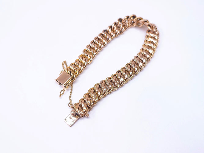 Bracelet Bracelet or jaune, maille américaine 58 Facettes BRAC.US-1810.8