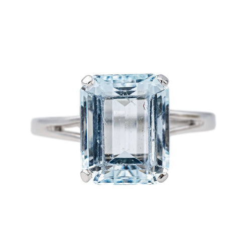 Bague 55 Bague  Or blanc Aigue marine 58 Facettes 4274240RV