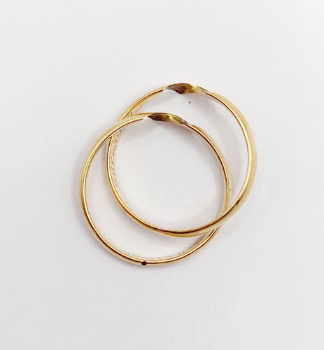 Bague 55.5 RARE Alliance jumelées victorienne or jaune 18k (circa 1872) antique 58 Facettes A06007