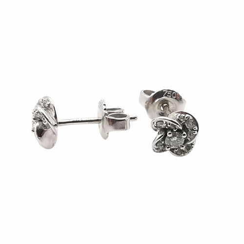 Boucles d'oreilles Boucles d'oreilles or blanc & diamants 58 Facettes