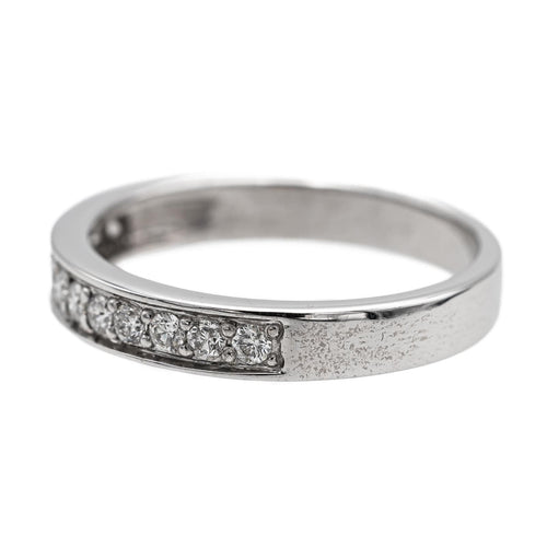 Bague 48 Bague Demi alliance Or blanc Diamant 58 Facettes 2406273CN