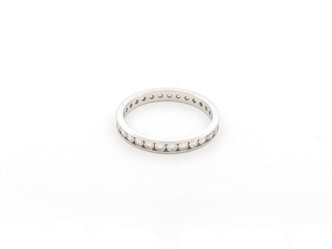 Bague 54 bague alliance americaine t 54 34 diamants 1.1ct or blanc 18k en 58 Facettes 266001