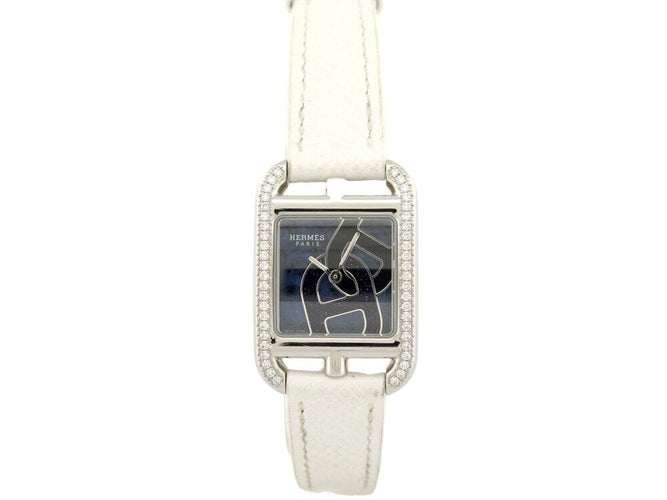 Montre montre HERMES cape cod cc1.330 diamant chaine d'ancre bracelet blanc boite 58 Facettes 267772