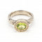 Bague 54.5 Bague en argent et or avec diamants et péridot 58 Facettes D363901SO