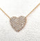 Pendentif Pendentif en or jaune avec pendentif en forme de cœur serti de diamants 58 Facettes