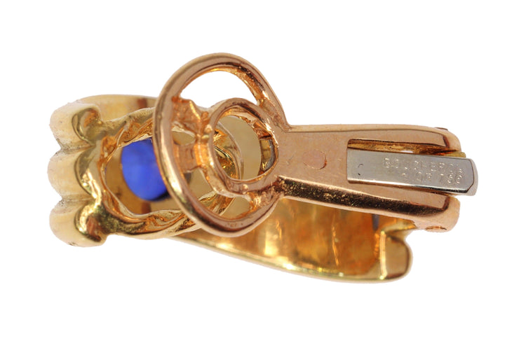 Boucles d'oreilles Boucles d'oreilles vintage signées Boucheron serties de saphirs cabochons 58 Facettes 17342-0280