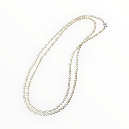 Collier Sautoir en perles de culture Akoya Tasaki – 120 cm – Certificat (2009) 58 Facettes 8059A