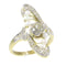Bague 60 Flow of Love : une bague Art Nouveau en diamant et perle 58 Facettes 21042-0185