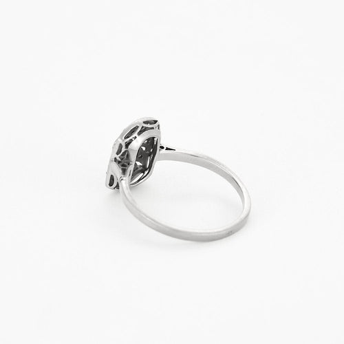 Bague 55 Bague en platine, or gris et diamants 58 Facettes EL004