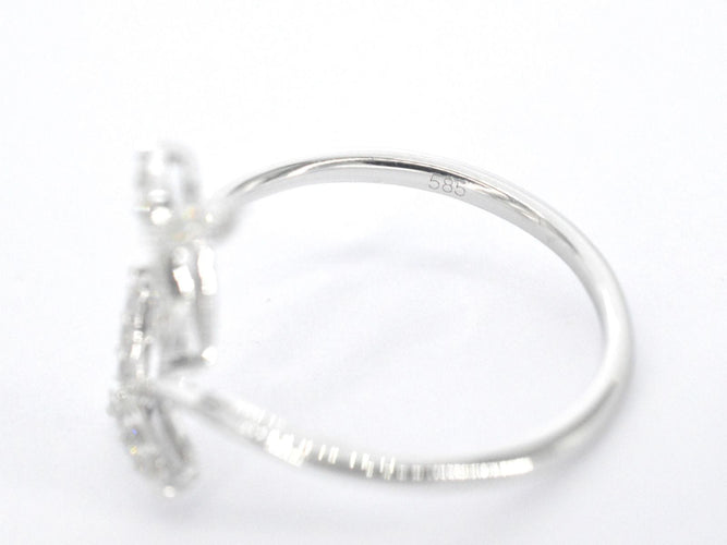 Bague 54 Bague en or blanc avec diamants 58 Facettes 2334