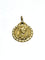 Pendentif Médaille de la Vierge en or champagne 18 carats 58 Facettes