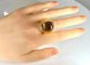 Bague 51 Bague en or jaune topaze cabochon 58 Facettes AB340