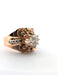 Bague Bague en or rose motif floral et diamant 58 Facettes